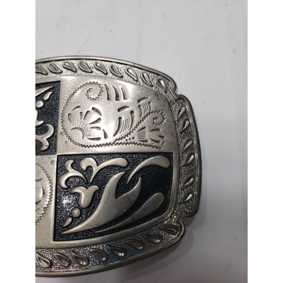 Lot Of 3 Vintage Oklahoma City Guess Y2K Chunky Big Two Tone Western Belt Buckle - Picture 15 of 16